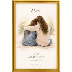 Plakat A4 „Mamo – Ty i ja. Zawsze razem.” – z szybką pleksi